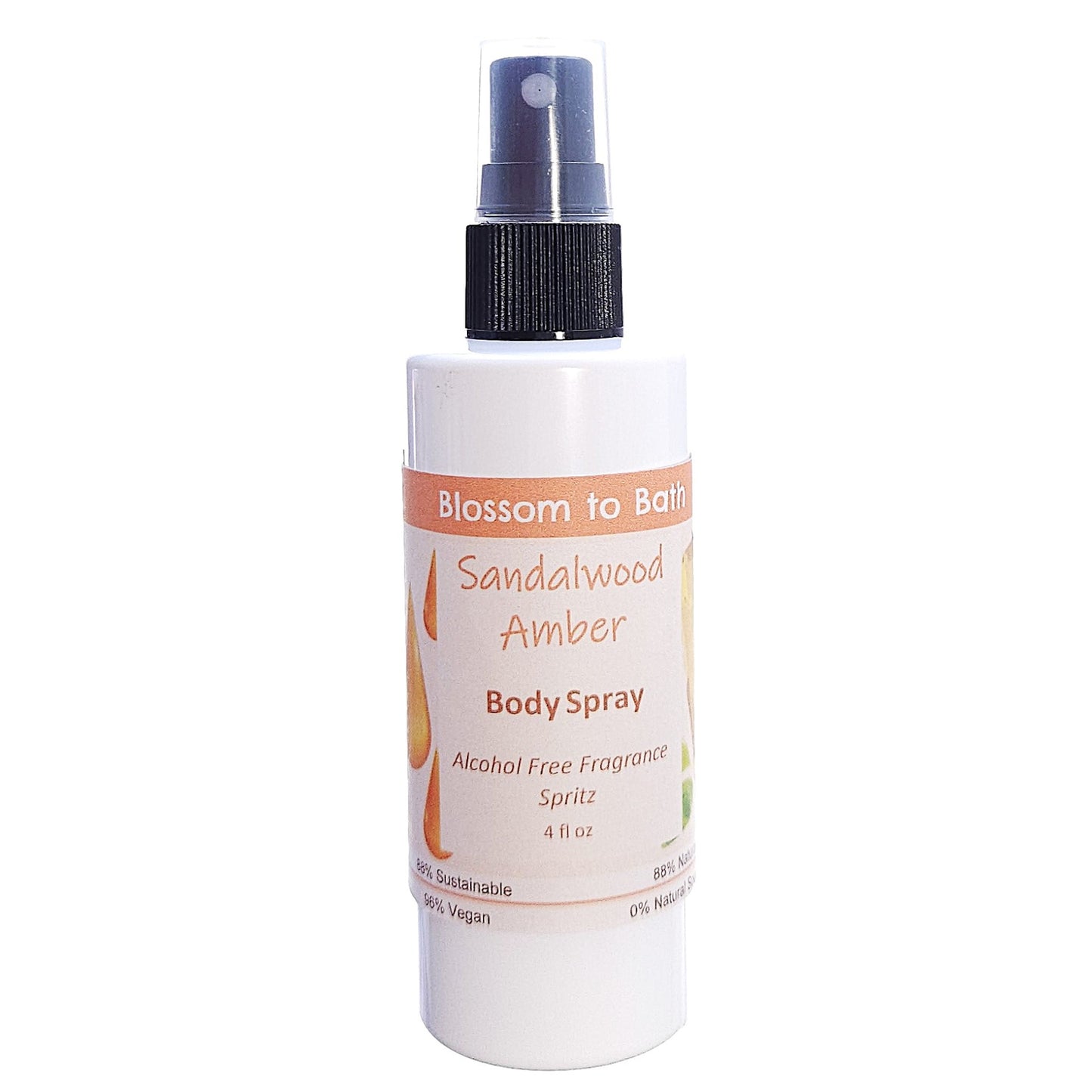 Sandalwood Amber Body Spray (4 Ounce) - Phthalate Free Fragrance