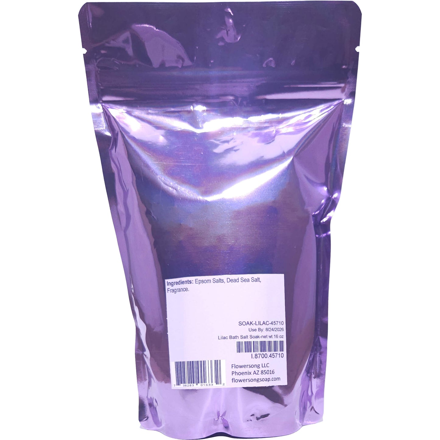 Lilac Bath Salt Soak (16 ounce) - Phthalate Free Fragrance