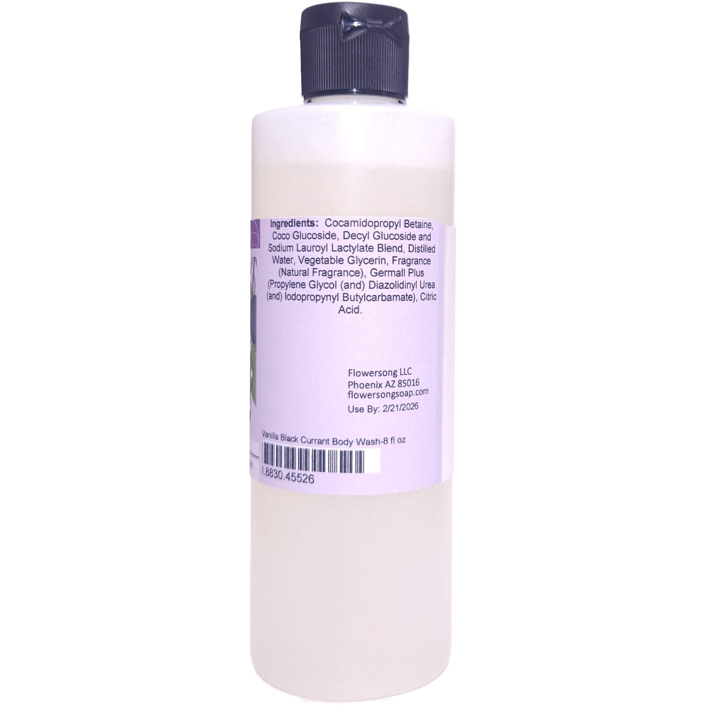 Vanilla Black Currant Body Wash (8 Ounce) - Natural Fragrance