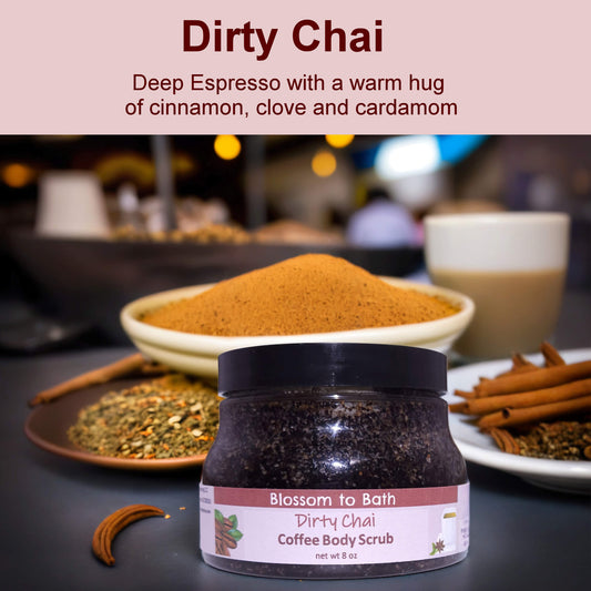 Dirty Chai Coffee Body Scrub (8 ounce) - Phthalate Free Fragrance