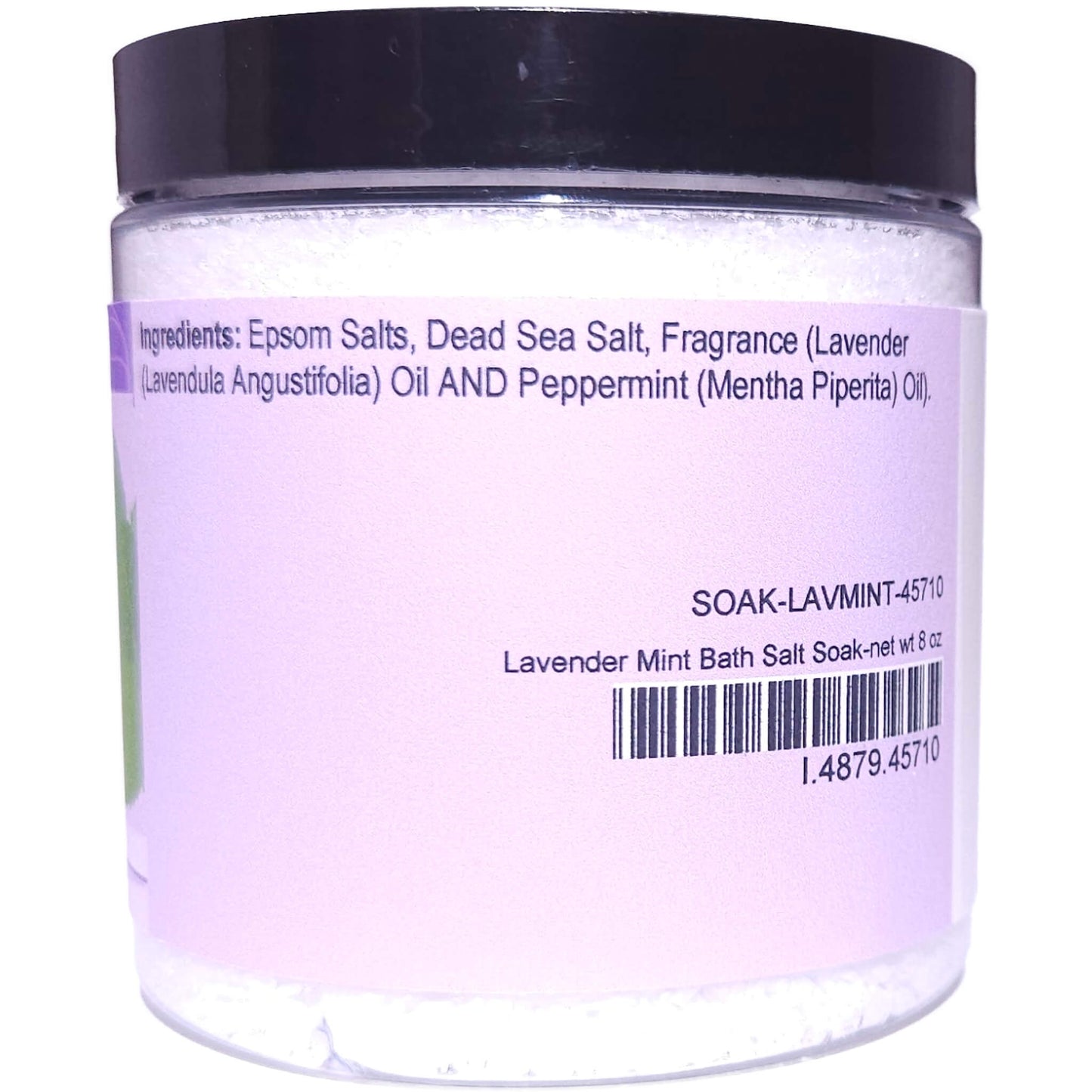 Lavender Mint Bath Salt Soak (8 ounce) - Pure Essential Oil Fragrance