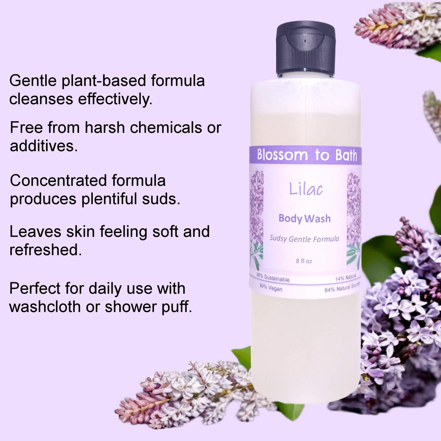 Lilac Body Wash (8 Ounce) - Phthalate Free Fragrance