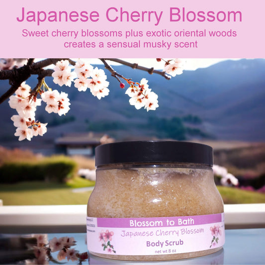 Japanese Cherry Blossom Body Scrub (8 Ounce) - Phthalate Free Fragrance