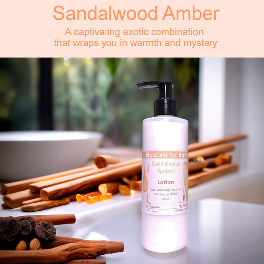 Sandalwood Amber Lotion (8 Ounce) - Phthalate Free Fragrance
