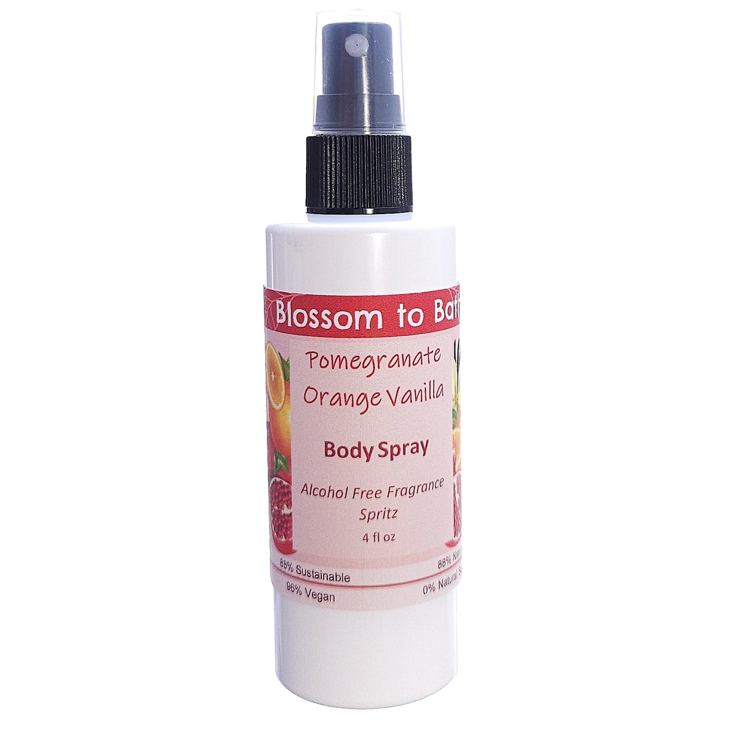 Pomegranate Orange Vanilla Body Spray (4 Ounce) - Natural Fragrance