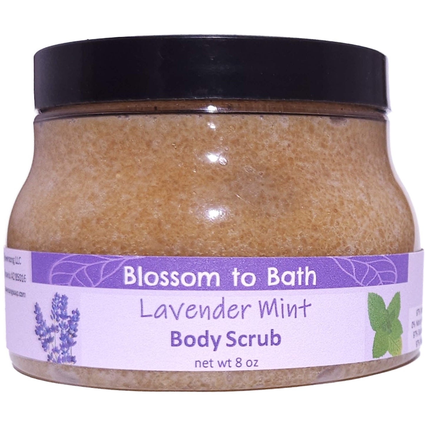 Lavender Mint Body Scrub (8 Ounce) - Pure Essential Oil Fragrance