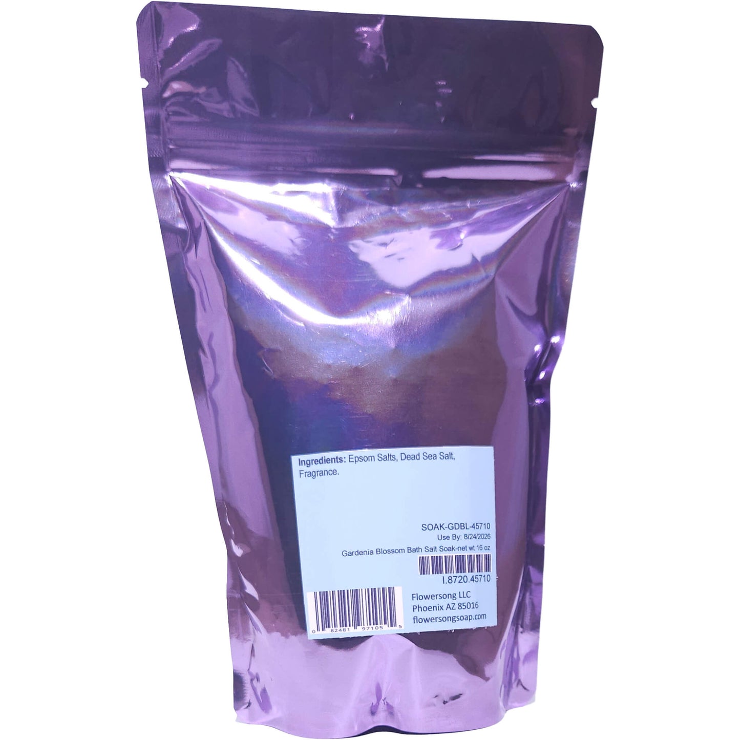 Gardenia Blossom Bath Salt Soak (16 ounce) - Phthalate Free Fragrance
