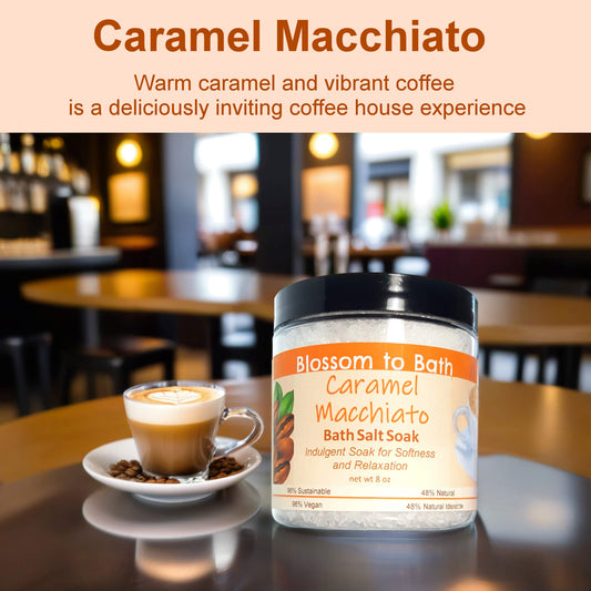 Caramel Macchiato Bath Salt Soak (8 ounce) - Phthalate Free Fragrance