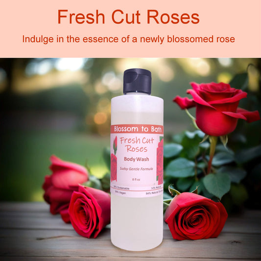 Fresh Cut Roses Body Wash (8 Ounce) - Phthalate Free Fragrance