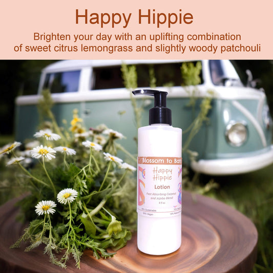 Happy Hippie Lotion (8 Ounce) - Pure Essential Oil Fragrance