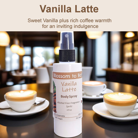 Vanilla Latte Body Spray (4 Ounce) - Phthalate Free Fragrance