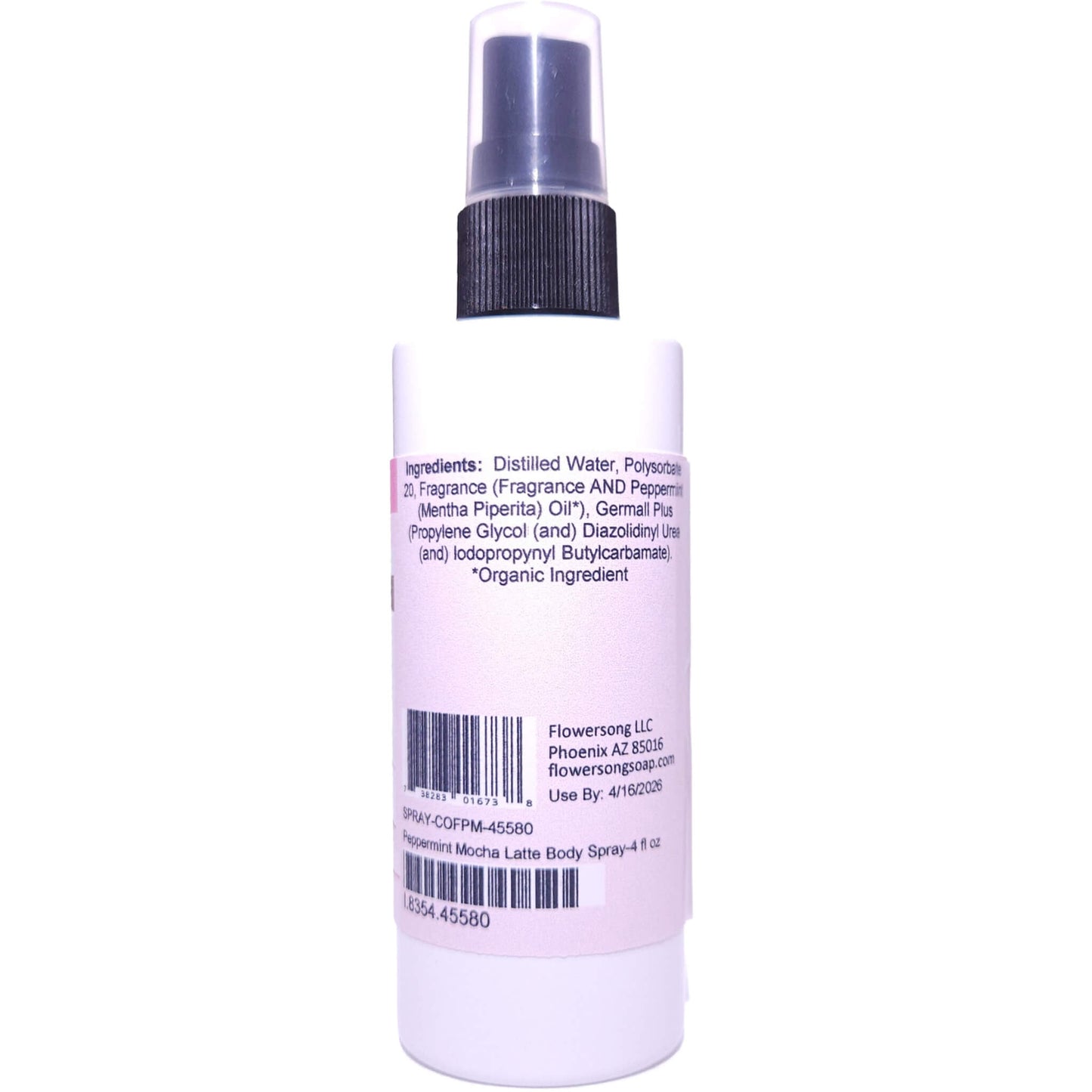 Peppermint Mocha Latte Body Spray (4 Ounce) - Phthalate Free Fragrance