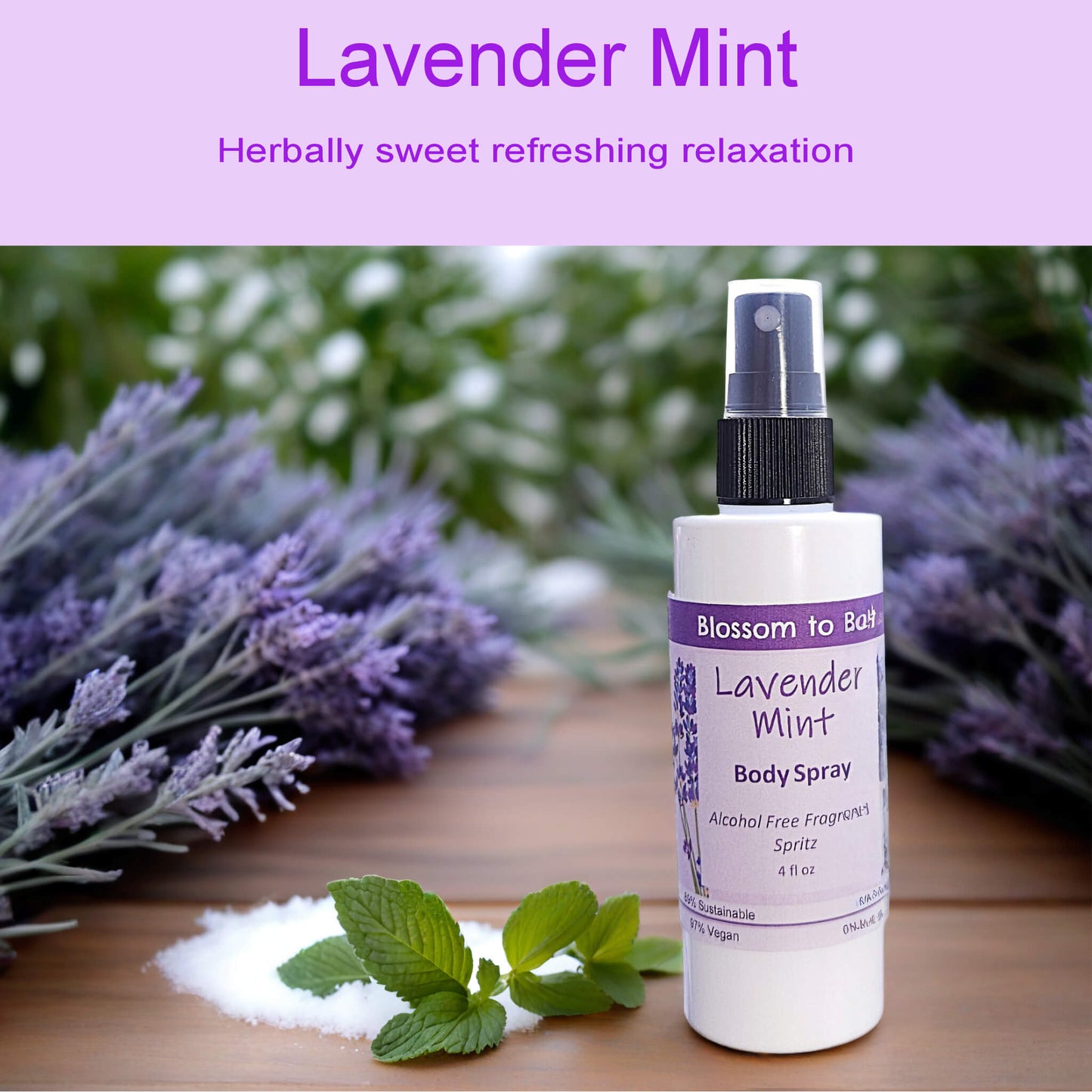 Lavender Mint Body Spray (4 Ounce) - Pure Essential Oil Fragrance