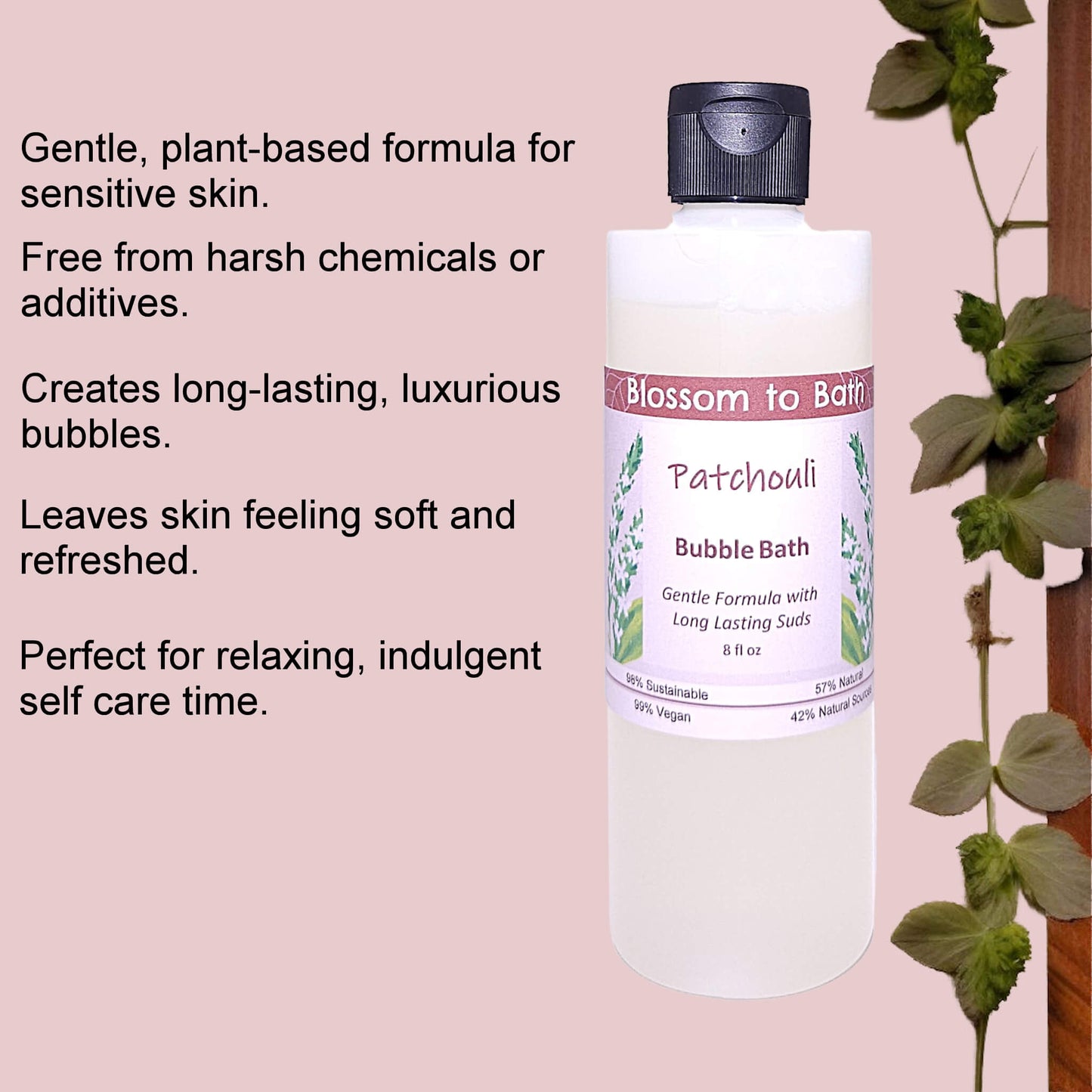 Patchouli Bubble Bath (8 ounce) - Pure Essential Oil Fragrance