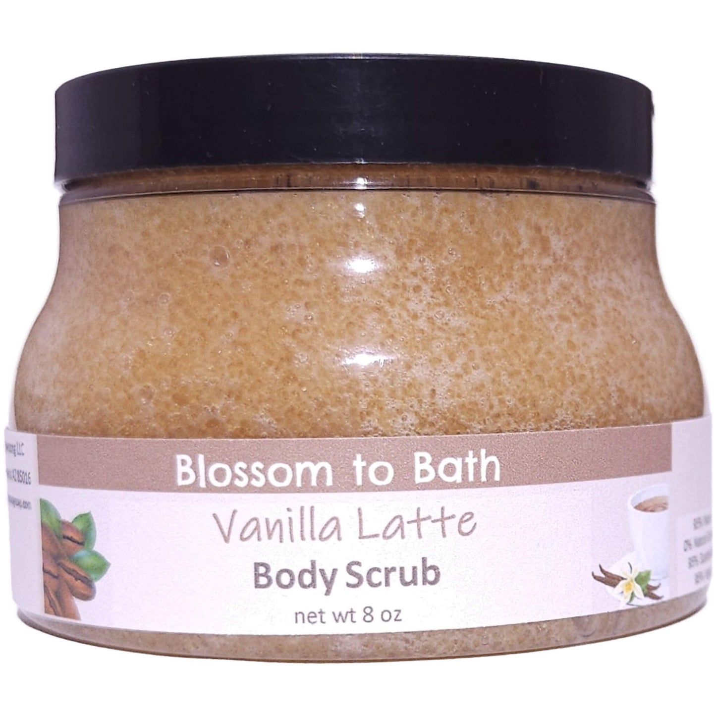 Vanilla Latte Body Scrub (8 Ounce) - Phthalate Free Fragrance