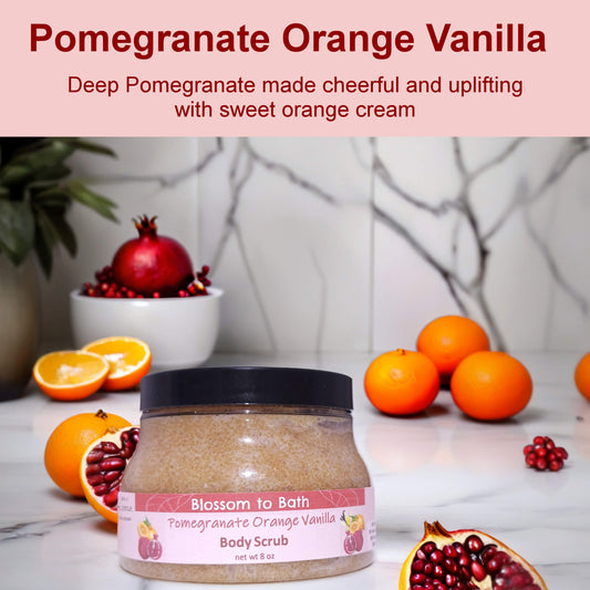 Pomegranate Orange Vanilla Body Scrub (8 Ounce) - Natural Fragrance