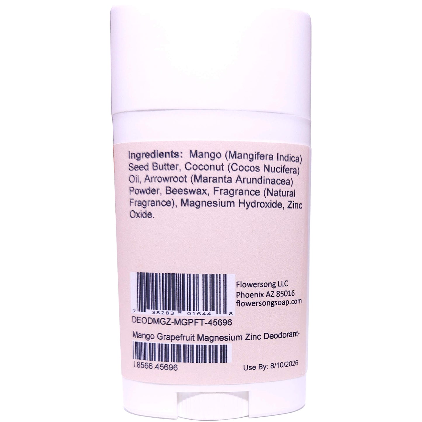 Mango Grapefruit Magnesium Zinc Deodorant (2.7 ounce) - Natural Fragrance