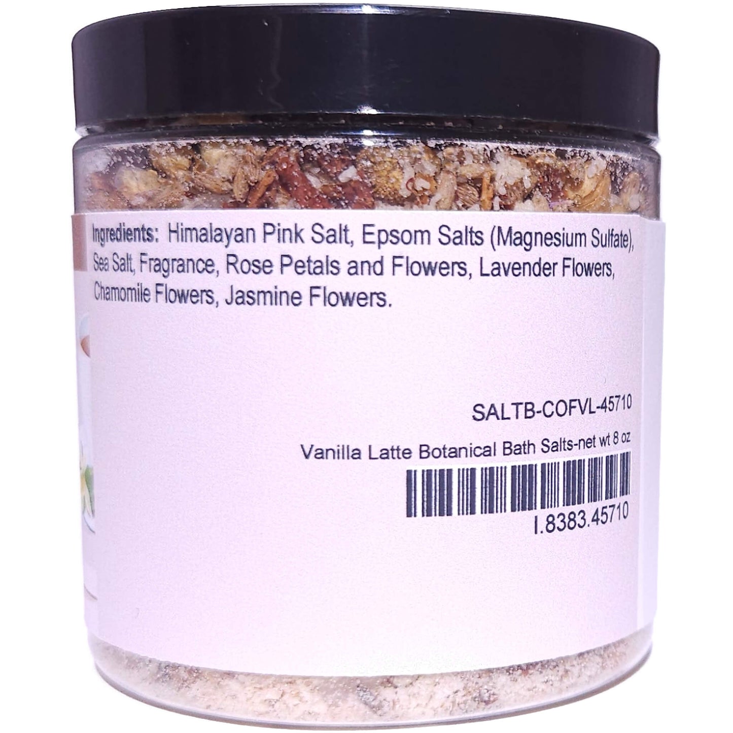 Vanilla Latte Botanical Bath Salts (8 ounce) - Phthalate Free Fragrance
