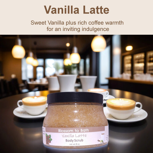 Vanilla Latte Body Scrub (8 Ounce) - Phthalate Free Fragrance