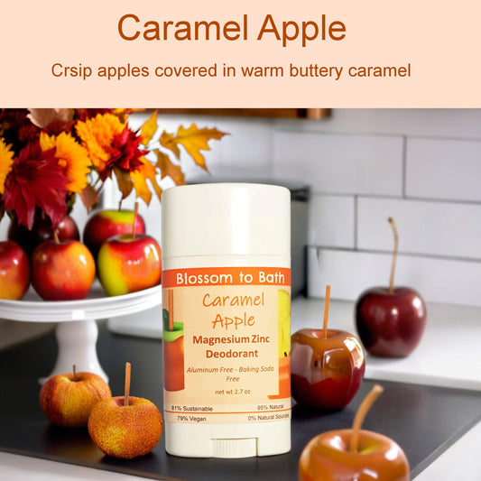 Caramel Apple Magnesium Zinc Deodorant (2.7 ounce) - Phthalate Free Fragrance