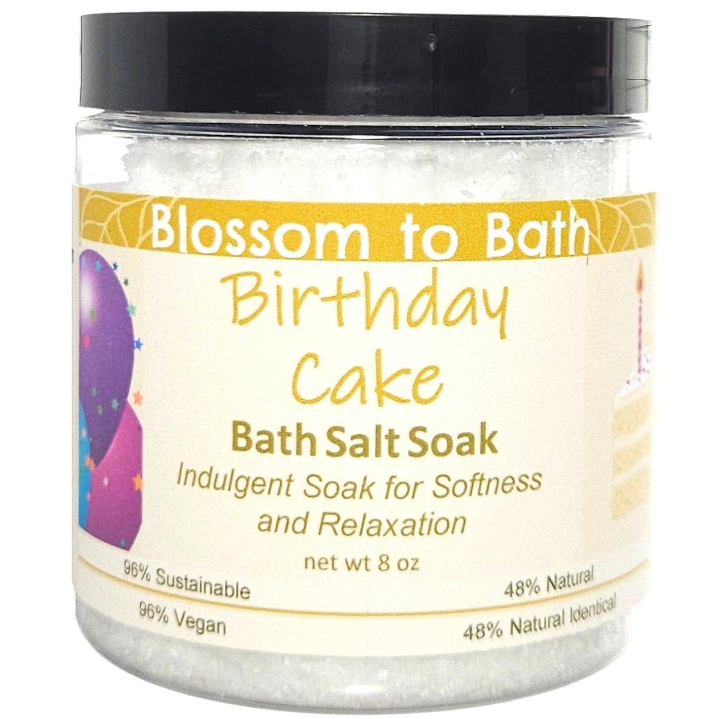 Birthday Cake Bath Salt Soak (8 ounce) - Natural Fragrance