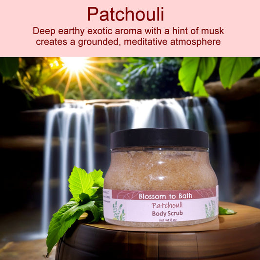 Patchouli Body Scrub (8 Ounce) - Pure Essential Oil Fragrance