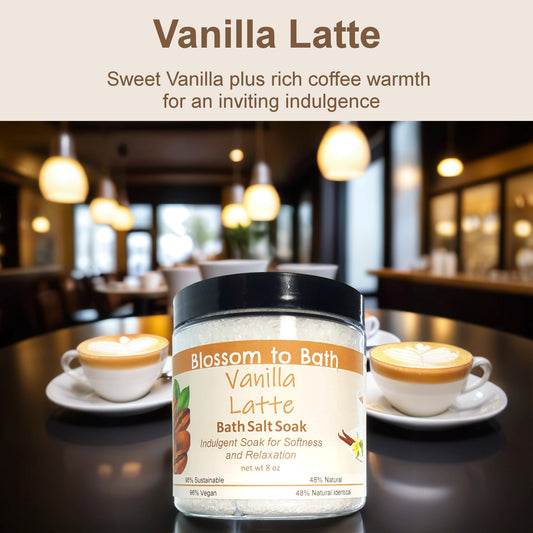 Vanilla Latte Bath Salt Soak (8 ounce) - Phthalate Free Fragrance
