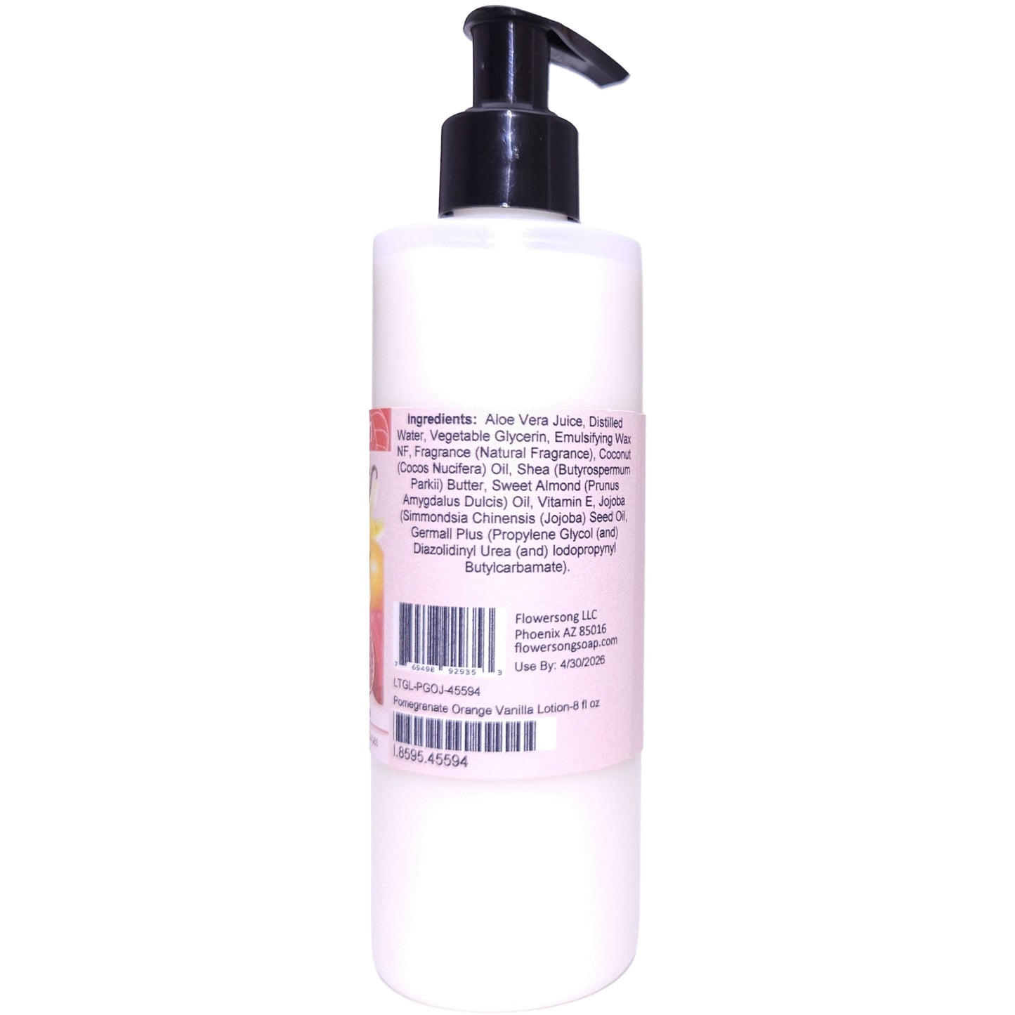 Pomegranate Orange Vanilla Lotion (8 Ounce) - Natural Fragrance