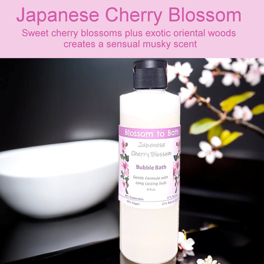 Japanese Cherry Blossom Bubble Bath (8 ounce) - Phthalate Free Fragrance