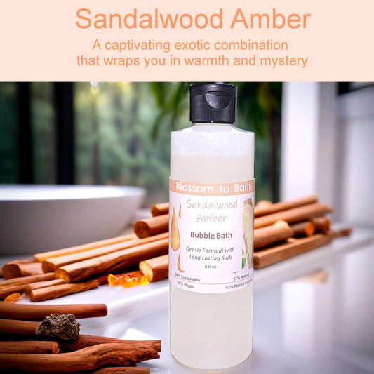 Sandalwood Amber Bubble Bath (8 ounce) - Phthalate Free Fragrance