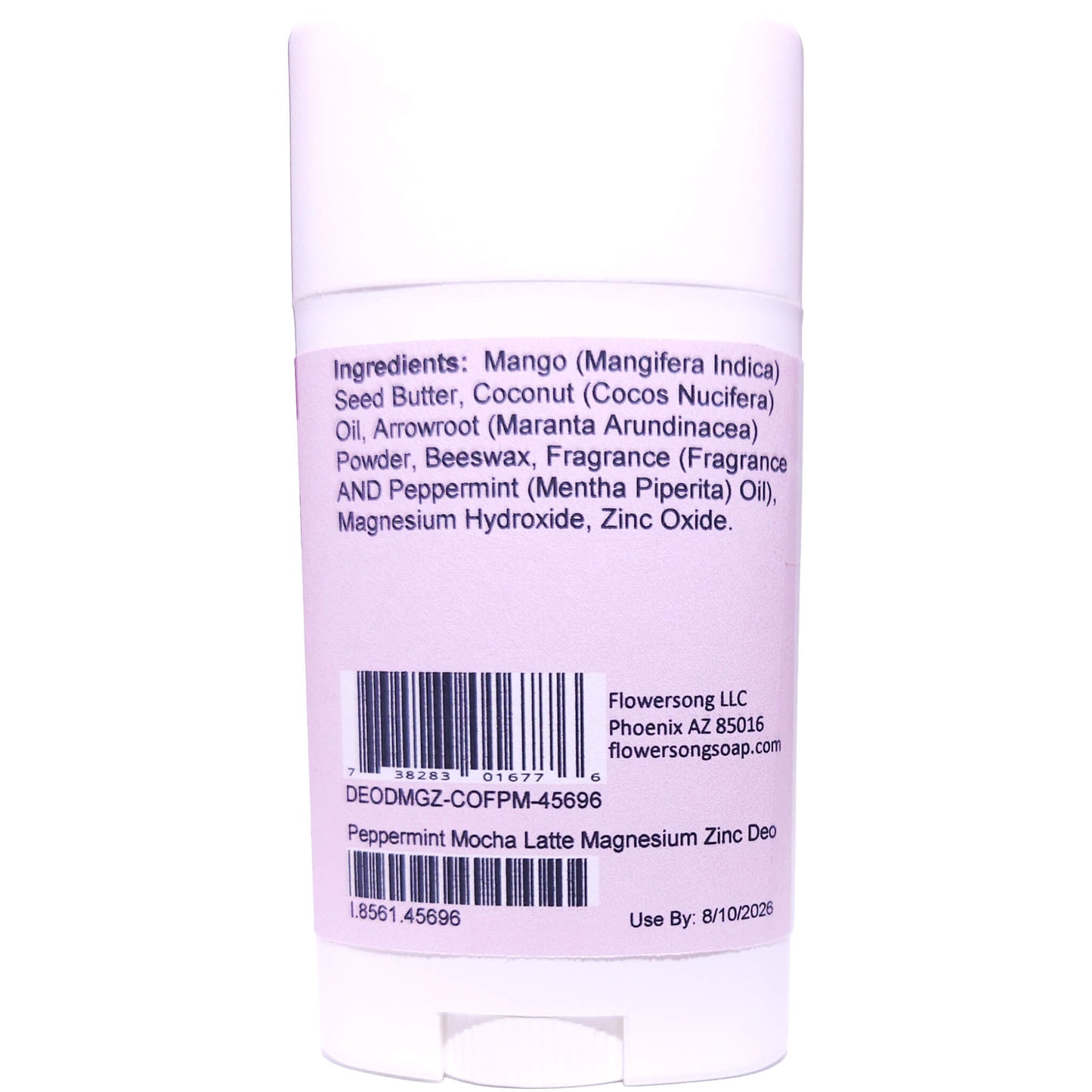 Peppermint Mocha Latte Magnesium Zinc Deodorant (2.7 ounce) - Phthalate Free Fragrance