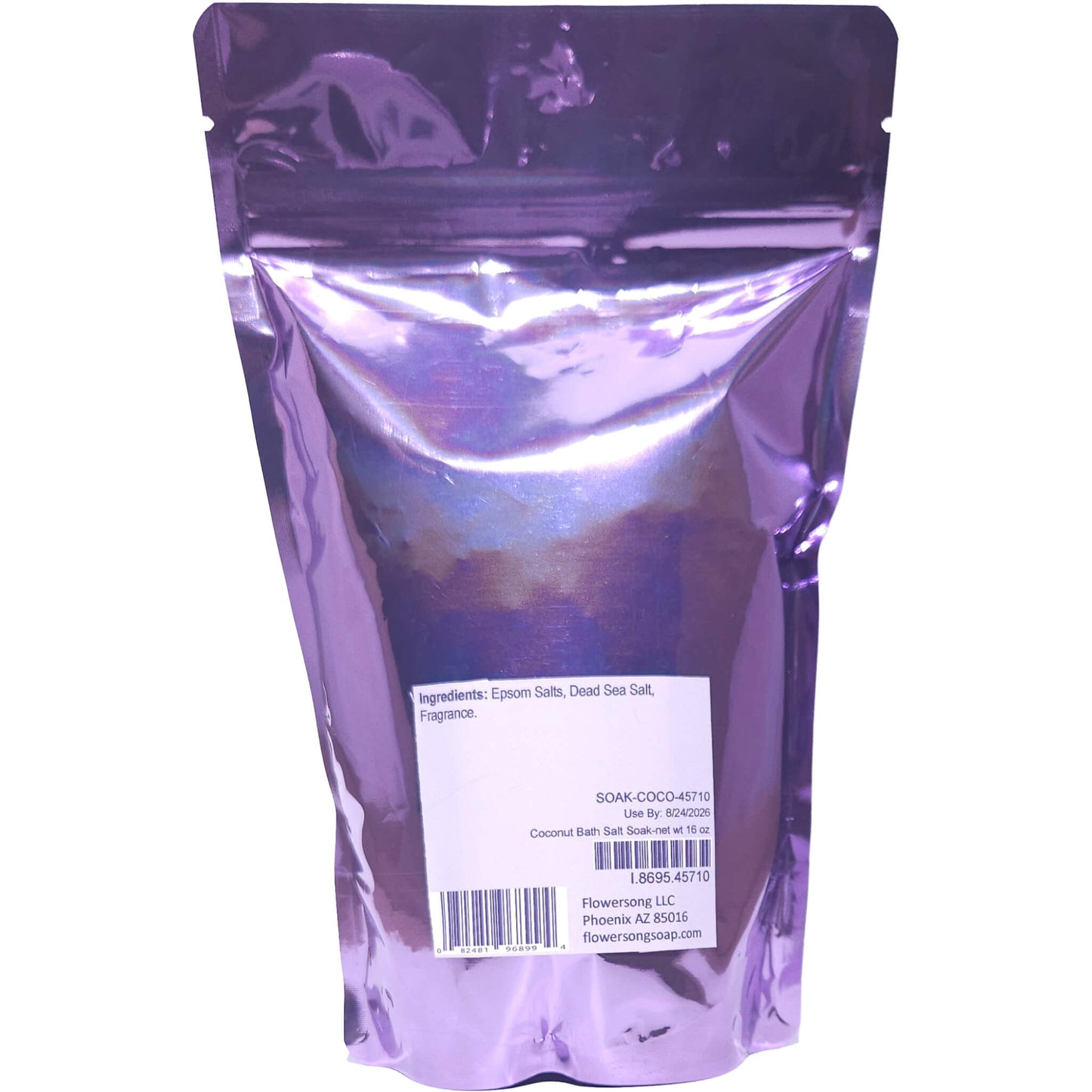 Coconut Bath Salt Soak (16 ounce) - Phthalate Free Fragrance