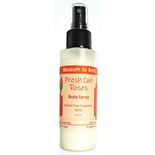 Buy Blossom to Bath Fresh Cut Roses Body Spray from Flowersong Soap Studio.  Natural  freshening of skin, linens, or air  A true rose fragrance, the scent captures the splendor of a newly blossomed rose.