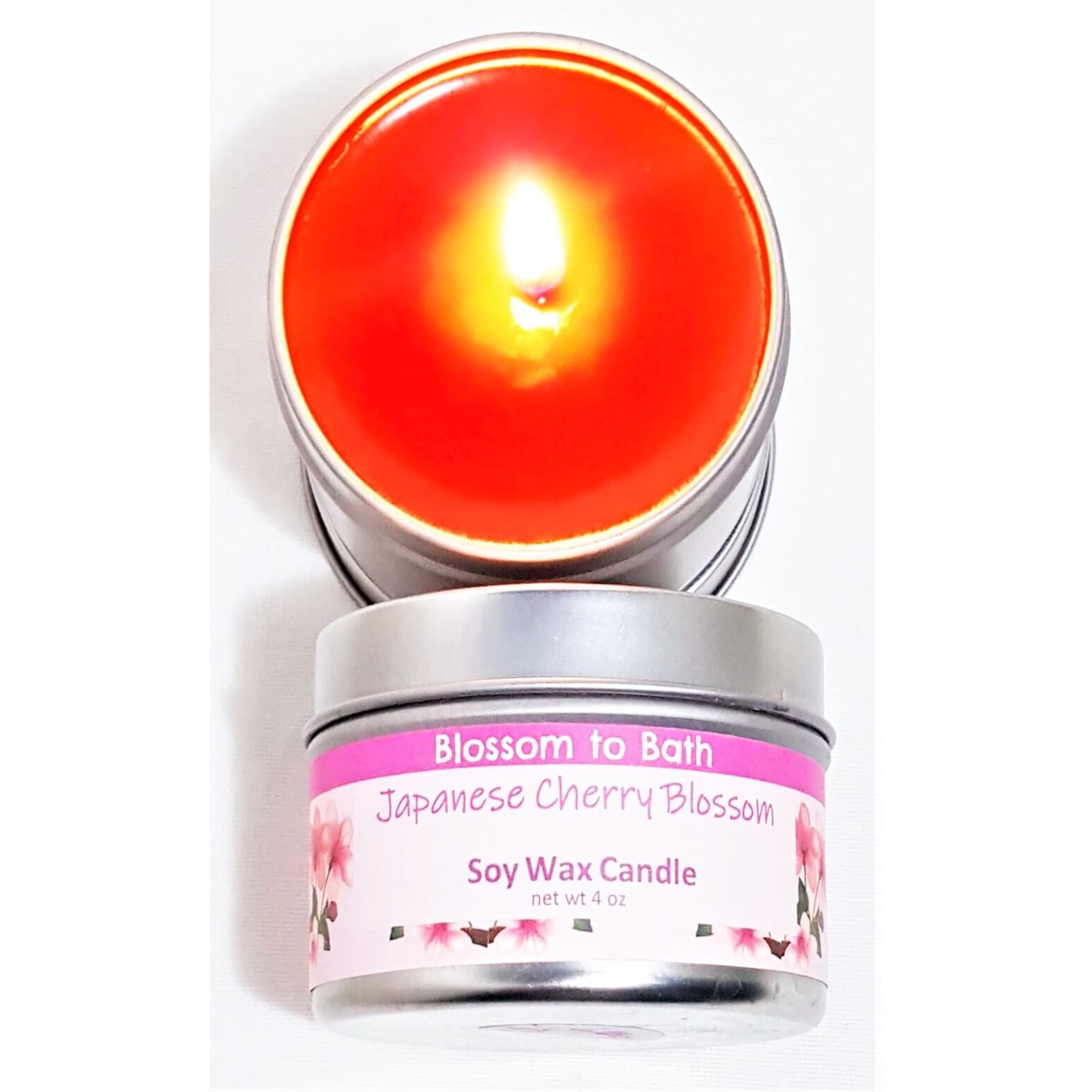 Buy Blossom to Bath Japanese Cherry Blossom Soy Wax Candle from Flowersong Soap Studio.  Fill the air with a charming fragrance that lasts for hours  A sophisticated and rich cherry blossom fragrance that is oriental and sensual.