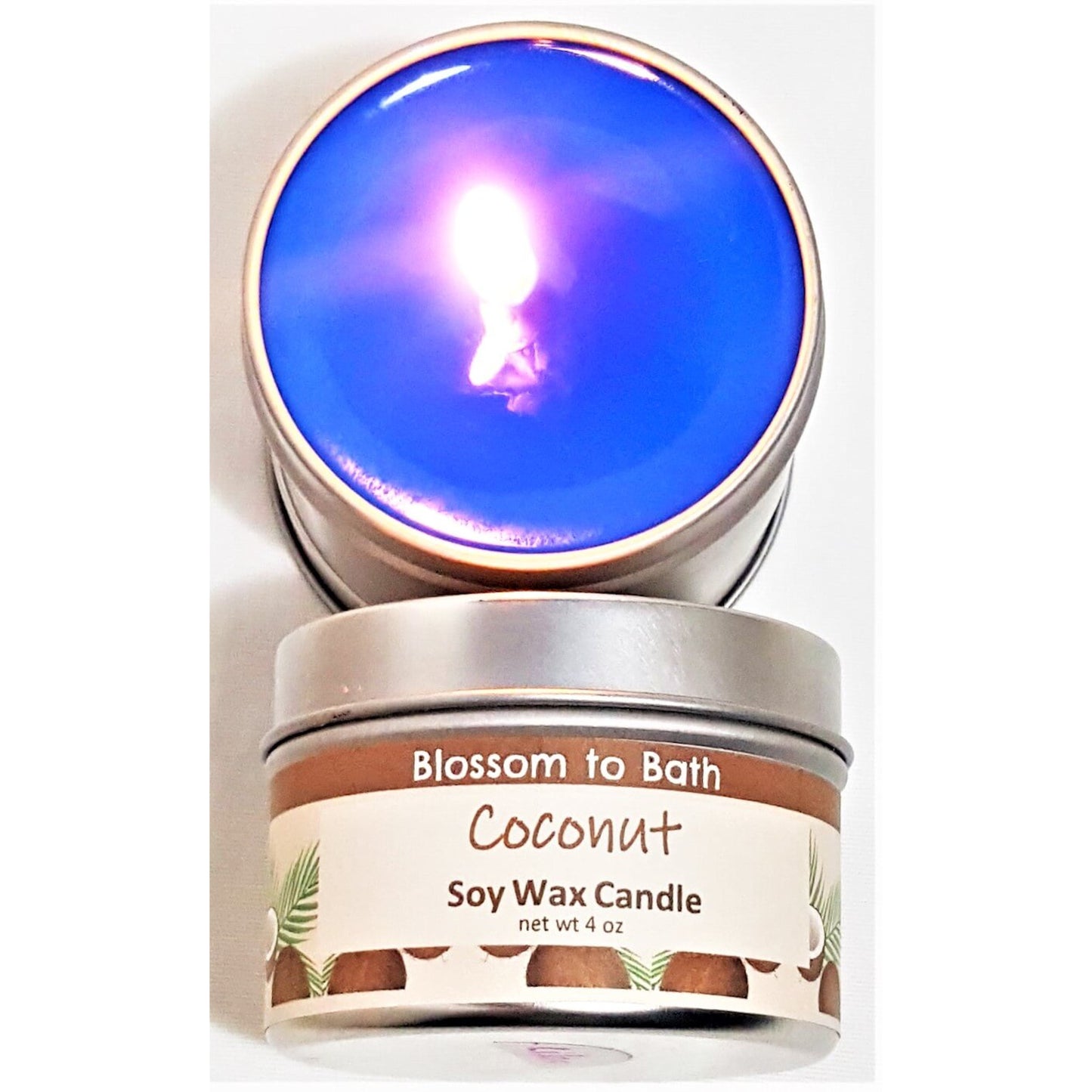 Buy Blossom to Bath Coconut Soy Wax Candle from Flowersong Soap Studio.  Fill the air with a charming fragrance that lasts for hours  Bold coconut swirled with tropical fruit.