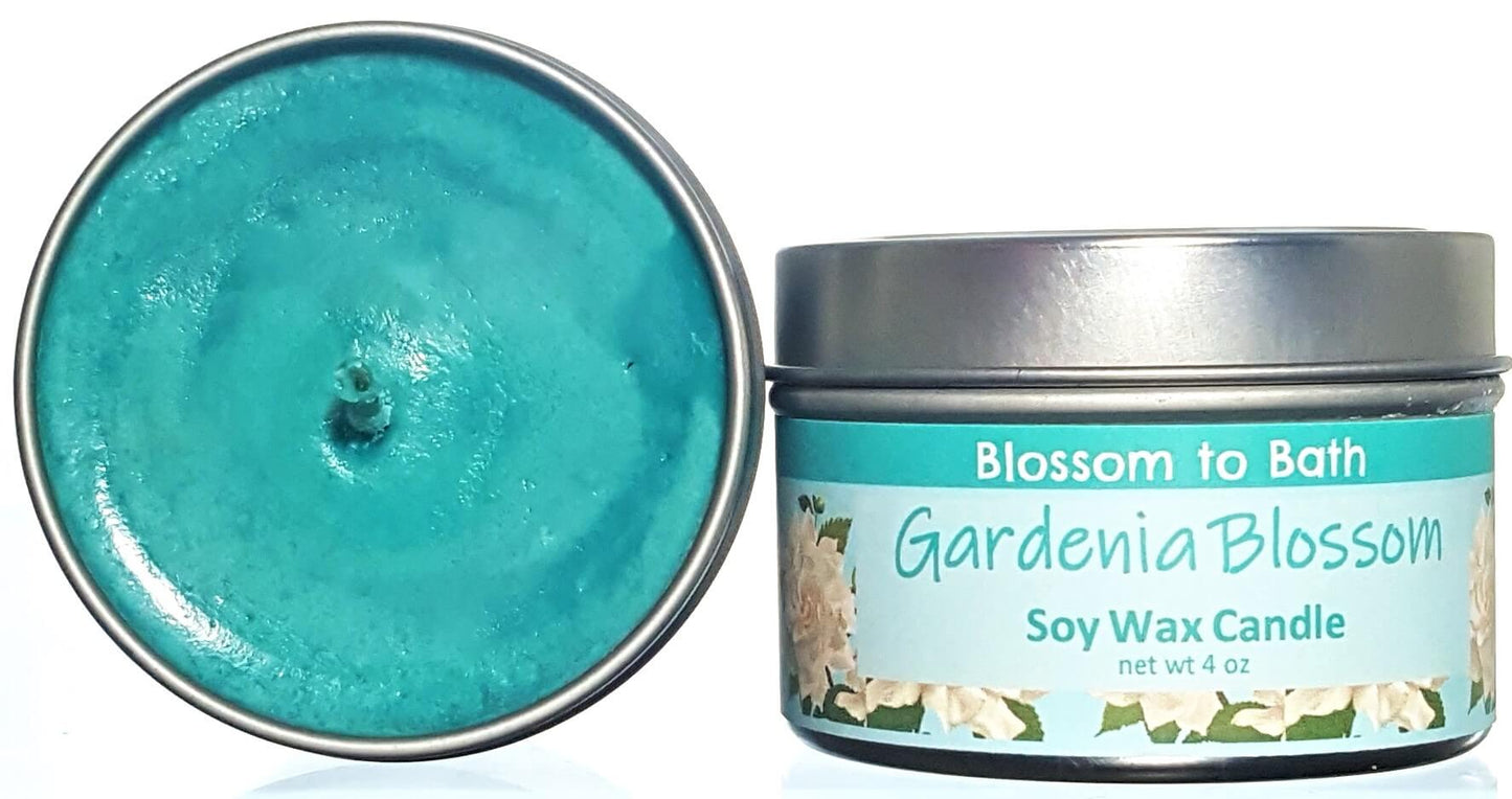 Buy Blossom to Bath Gardenia Blossom Soy Wax Candle from Flowersong Soap Studio. Fill the air with a charming fragrance that lasts for hours Sweet Gardenia in a puff of blooming summer flowers