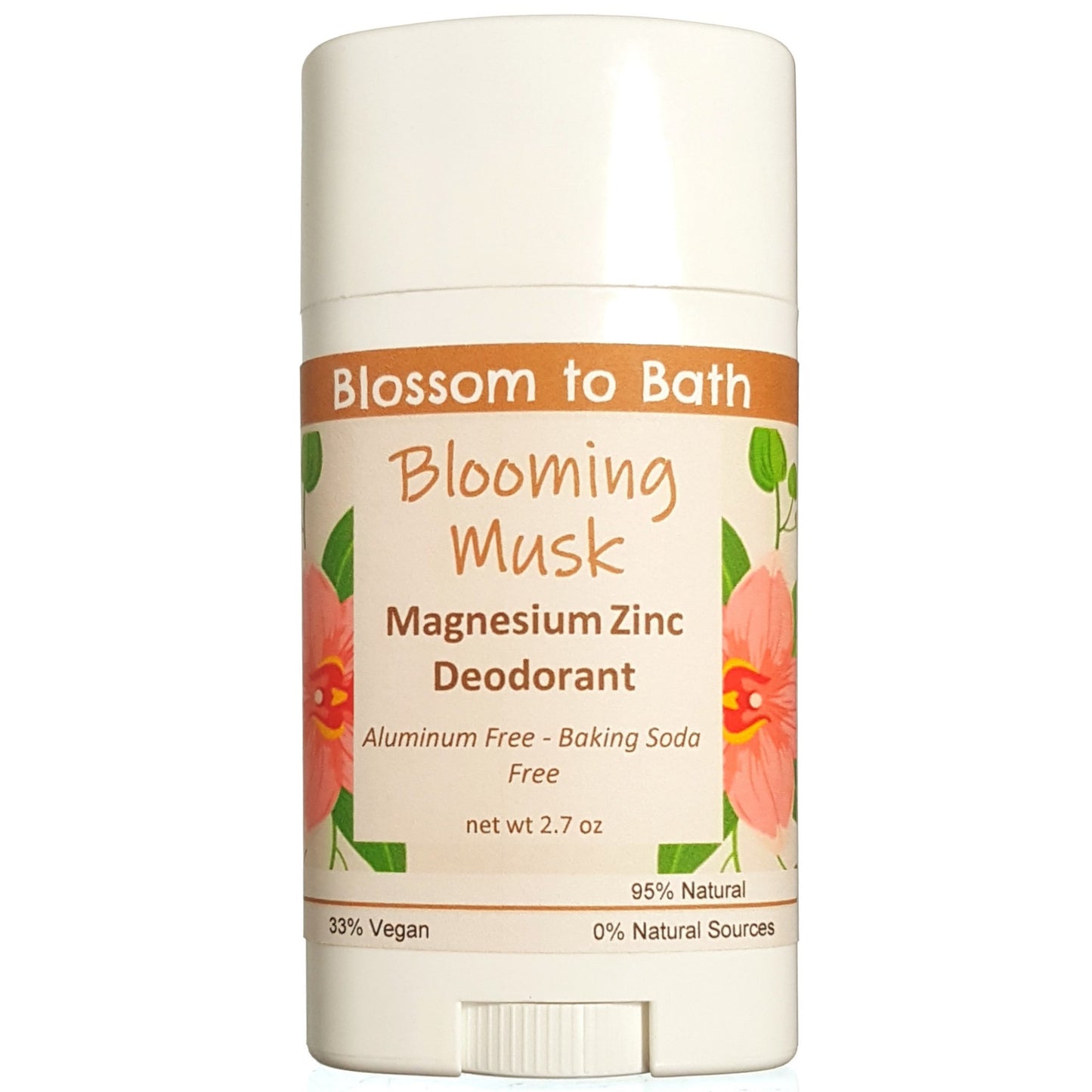 Buy Blossom to Bath Blooming Musk Magnesium Zinc Deodorant from Flowersong Soap Studio. Long lasting protection made from organic botanicals and butters, made without baking soda, tested in the Arizona heat A sensual floral and musk scent that is subtle and feminine.