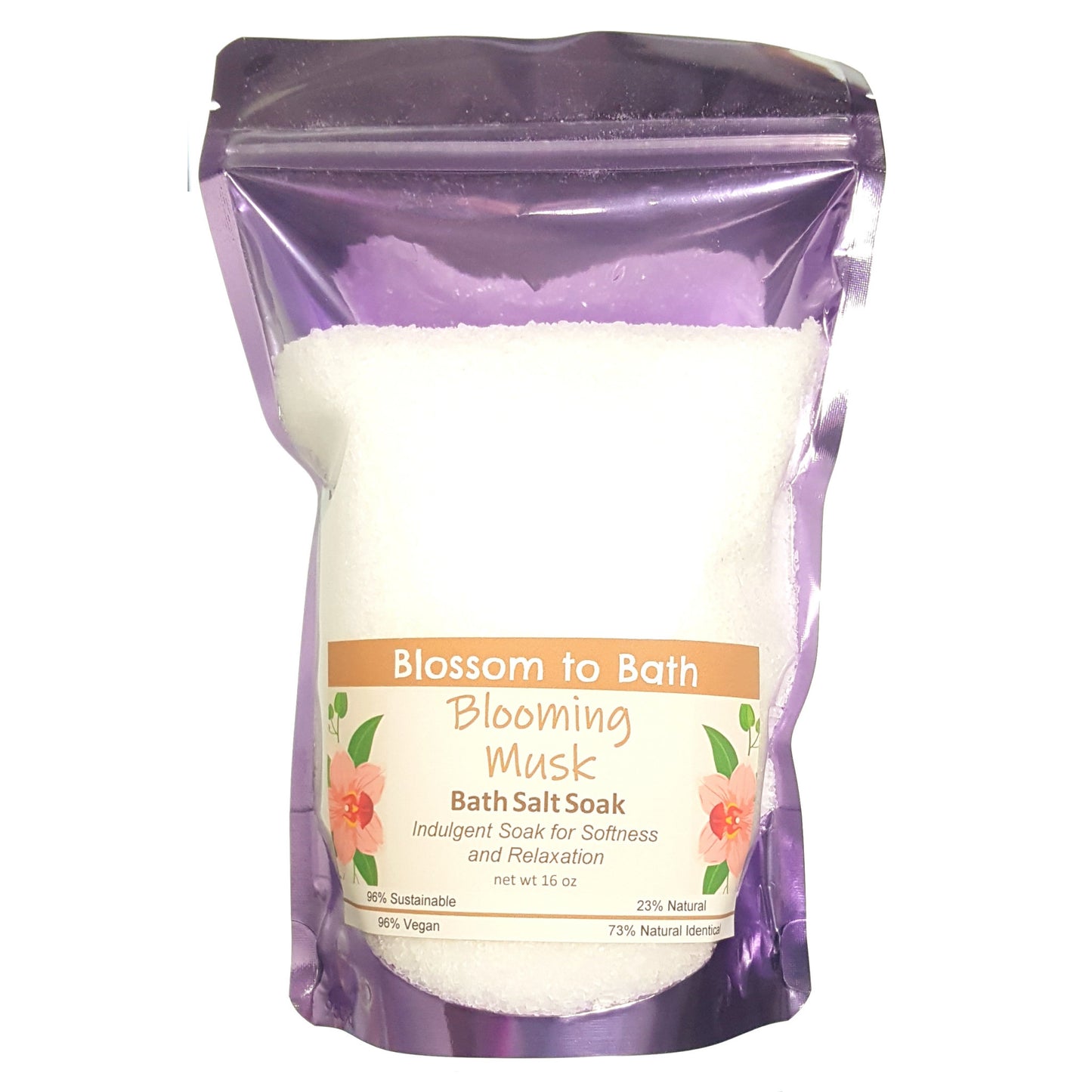 Buy Blossom to Bath Blooming Musk Bath Salt Soak from Flowersong Soap Studio. Scented epsom salts for a luxurious soaking experience A sensual floral and musk scent that is subtle and feminine.