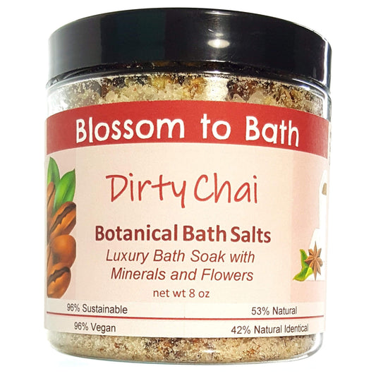 Dirty Chai Botanical Bath Salts (8 ounce) - Phthalate Free Fragrance