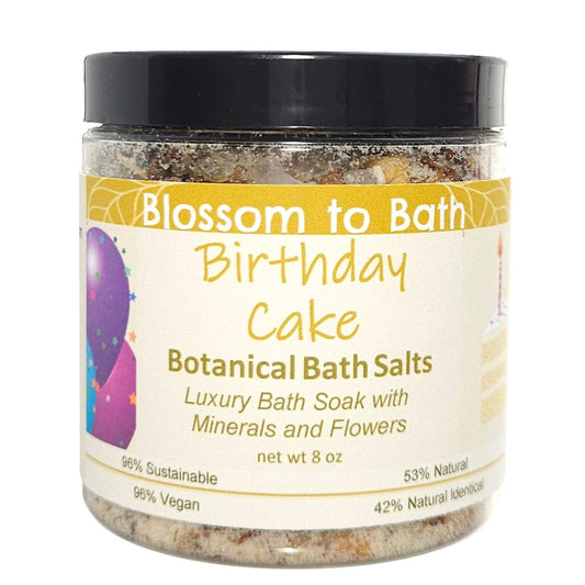 Birthday Cake Botanical Bath Salts (8 ounce) - Natural Fragrance