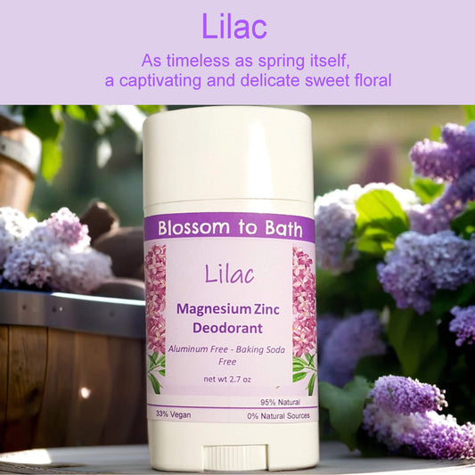 Lilac Magnesium Zinc Deodorant (2.7 ounce) - Phthalate Free Fragrance