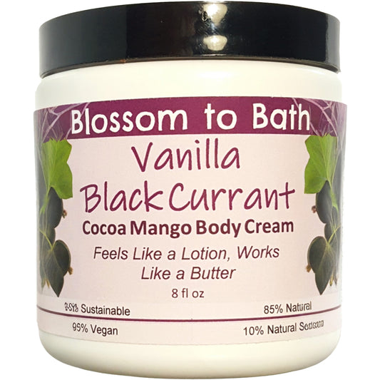 Vanilla Black Currant Cocoa Mango Body Cream (8 Ounce) - Natural Fragrance