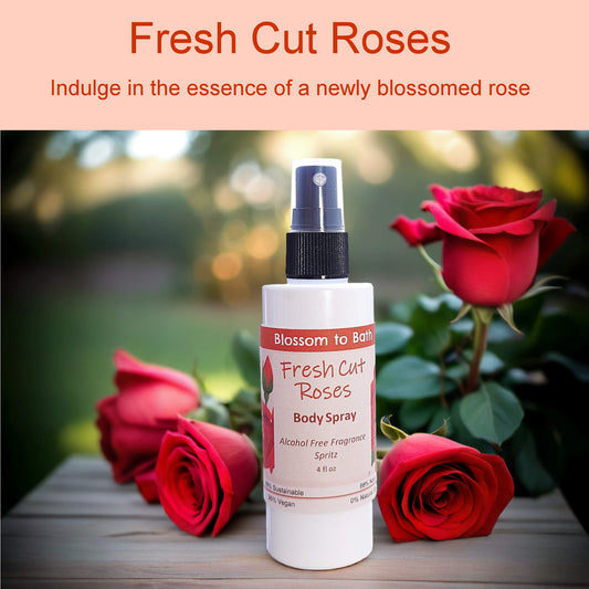 Fresh Cut Roses Body Spray (4 Ounce) - Phthalate Free Fragrance