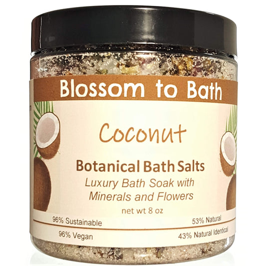 Coconut Botanical Bath Salts (8 ounce) - Phthalate Free Fragrance