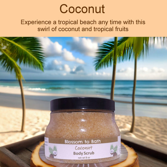 Coconut Body Scrub (8 Ounce) - Phthalate Free Fragrance