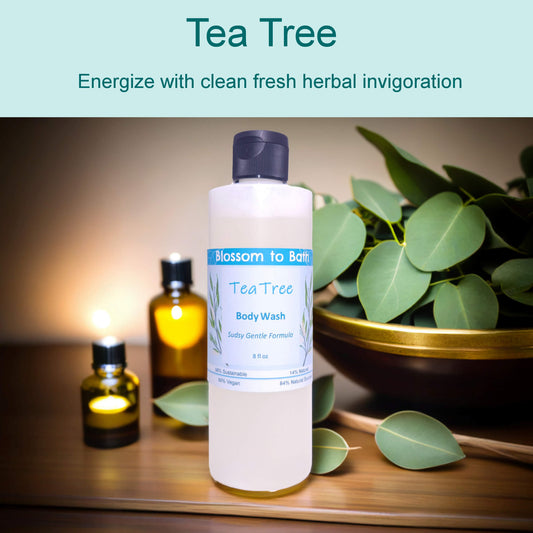 Tea Tree Body Wash (8 Ounce) - Pure Essential Oil Fragrance