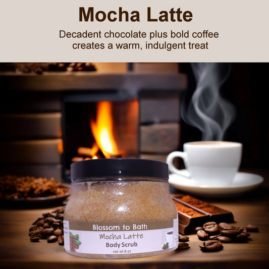 Mocha Latte Body Scrub (8 Ounce) - Phthalate Free Fragrance