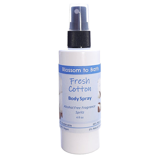 Fresh Cotton Body Spray (4 Ounce) - Phthalate Free Fragrance