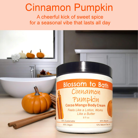 Cinnamon Pumpkin Cocoa Mango Body Cream (8 Ounce) - Phthalate Free Fragrance