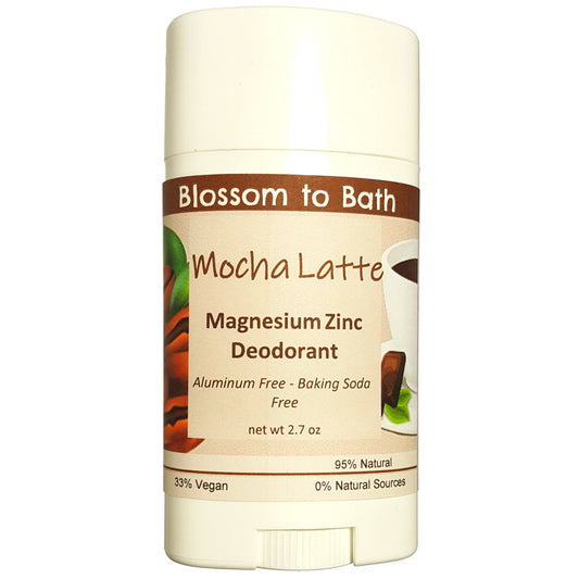 Mocha Latte Magnesium Zinc Deodorant (2.7 ounce) - Phthalate Free Fragrance